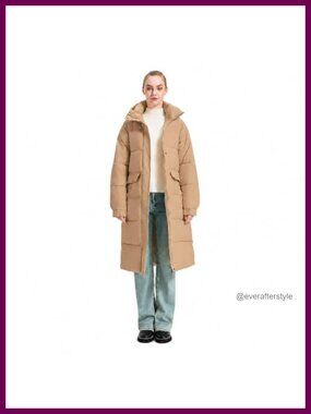 Women's Long Puffer Jacket Knee-Length Hooded Winter Coat Quilted
